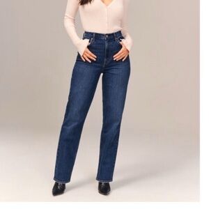 Women’s Abercrombie & Fitch Curve Love The ‘90s Straight Ultra High Rise Jeans